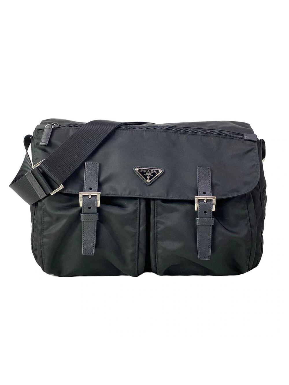 Prada Black Nylon Saffiano Leather #282912P10B